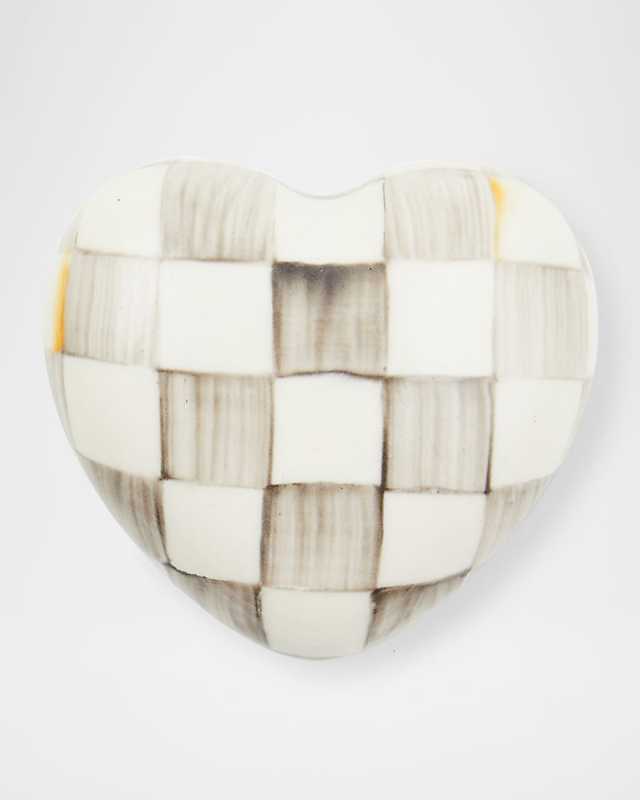 Sterling Check Heart Knob